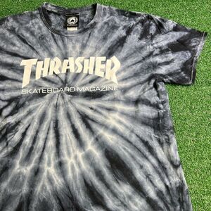 Thrasher Skateboard Magazine Blue‎ Tie-Dye T-Shirt Mens Size Medium